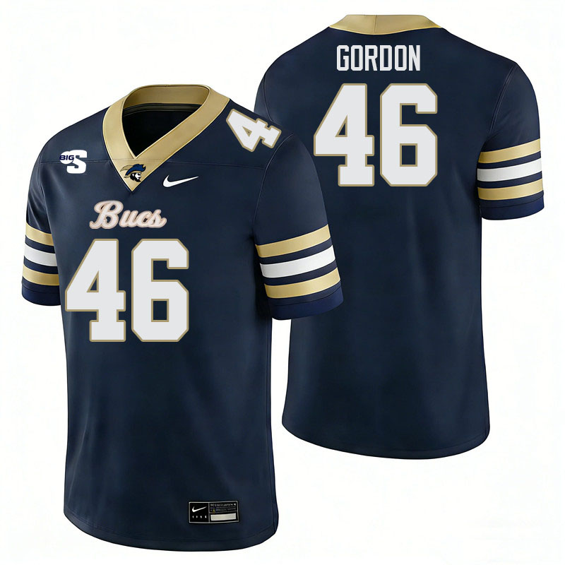 Charleston Southern Buccaneers #46 Zach Gordon College Football Jerseys,Uniforms-Navy